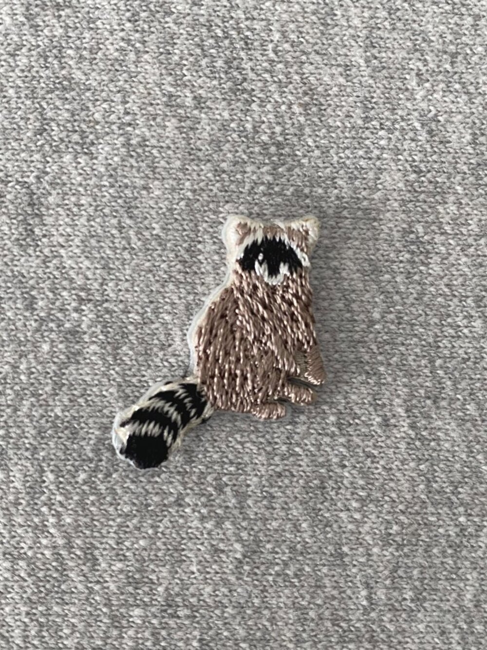 1 Embroidered Tiny Raccoon Iron-on Patch 2.3cm x 2.5cm